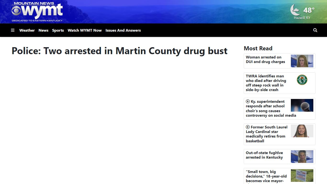 Police: Two arrested in Martin County drug bust - WYMT